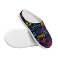 thumbnail image 3 of Lsque Graffiti Art Pattern Womens Comfort Cotton on Scuff With Memory Foam and Anti-skid Sole Slipper-35/36, 3 of 7