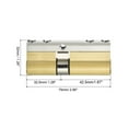 thumbnail image 2 of Uxcell 32.5/42.5 (75mm Overall) European Double Lock Cylinder with 8 Keys, 2 of 6