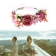 thumbnail image 4 of Paquete de 2 diademas de flores para mujer, corona para el pelo, corona, accesorios para fotos, diadema rosa púrpura jinwen Diadema de flores, 4 of 7