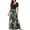 Green, variant on Womens Dress Floral Print Round Neck Spring Dress Loose Casual Short Sleeve Maxi Boho ress