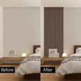 thumbnail image 6 of UNISOAR 94.5" x 12.6" Acoustic Genuine Wood Veneer Wall Paneling 3D Slat DIY Decorative (Set of 2), 6 of 9