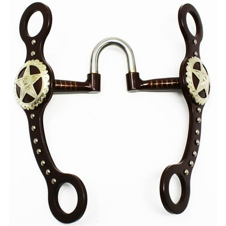 Dotted Silver Star Engraved Sweet Iron Correction Horse Bit Bridle