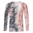 thumbnail image 4 of SGFCWSX Men Casual Round Neck Long Sleeve Blouse, Breathable Graphic Pullover Printed Tee Pink 5XL, 4 of 5