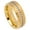 Yellow, variant on White Titanium Channel Set Clear CZ Brushed Center Eternity Ring Size 7