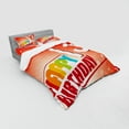 thumbnail image 2 of Ambesonne Retro Bedding Set 4 Pcs, Teenage Party Invitation, Queen, Multicolor, 2 of 2