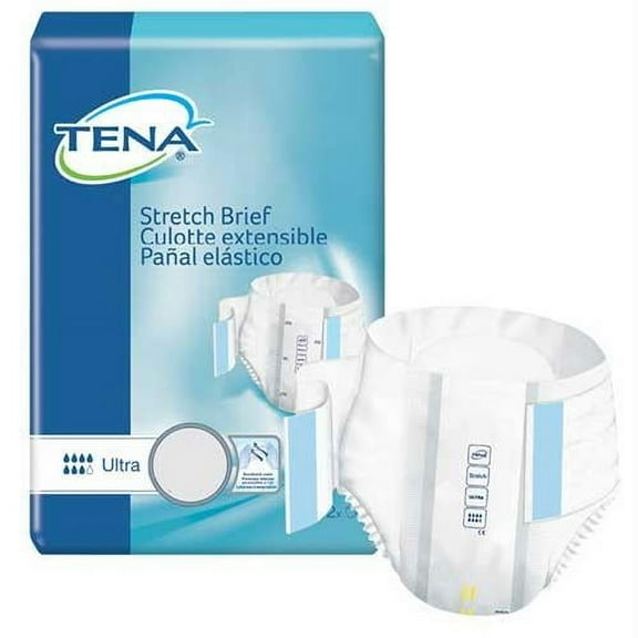Sca Adult Incontinent Brief TENA Stretch Bariatric Tab Closure 3X-Large Disposable Heavy Absorbency, Model 61391