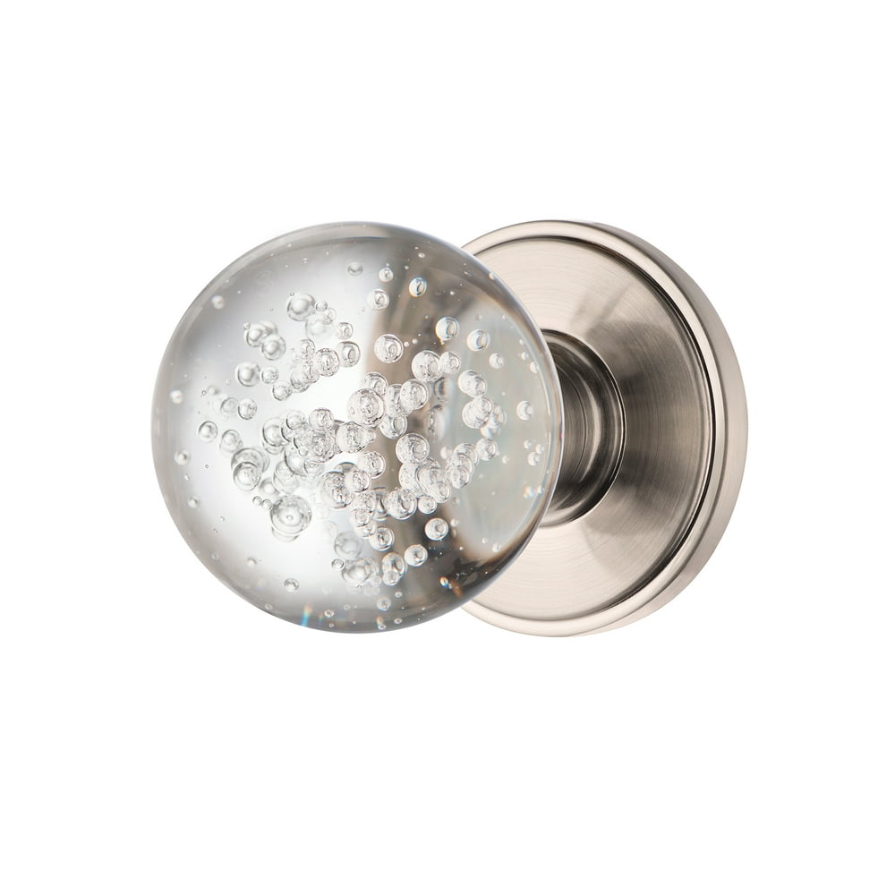 Decor Living Ceres Collection Bubble Glass Door Knob with Lock, Privacy