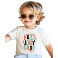 thumbnail image 3 of Holly Jolly Dude Shirt for Boys Festive Christmas Graphic Tee for Kids Natural Shirt 18 Months, 3 of 5