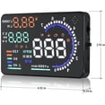 thumbnail image 4 of Pantalla para Coches OBD2, Dagood A8 Head-up Display 5.5 pulgadas, Velocímetro Digital Plug & Play MPH RPM, Advertencia de Sobrevelocidad, 4 of 5