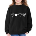 thumbnail image 4 of Atogsazn Toddler Girls Hearts Sweatshirt Kids Boys Casual Long Sleeve Pullover Sweatshirts Loose Fit Tops Clothing 03-Black 5-6 Years Fashion, 4 of 5