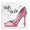 Pink High Heels, variant on Stupell Industries Art Deco Pink High Heels Black Floating Frame Canvas Art, 18 x 18, by Levison Design