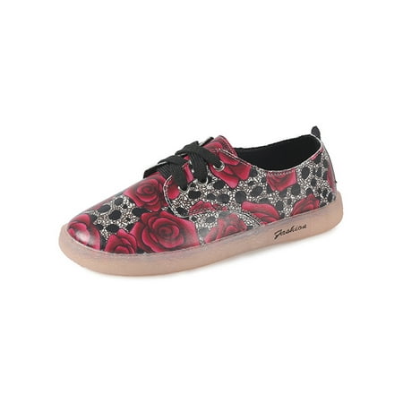 

Rockomi Women Comfortable Sneakers Sports Lightweight Lace Up Woman Flat Flats