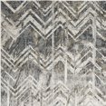 thumbnail image 4 of 8'x11' Grey Machine Woven Distressed Chevron Indoor Area Rug, 4 of 4