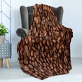 thumbnail image 4 of Chocolate Soft Flannel Fleece Throw Blanket, Freshly Roasted Coffee Grains Aromatic Caffeine Sources Espresso Ingredient, Cozy Plush for Indoor and Outdoor Use, 60" x 80", Brown, by Ambesonne, 4 of 5