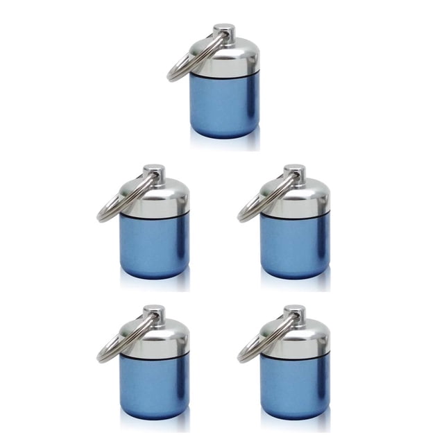 Pastillero mini Billuyoard aleación de aluminio llavero contenedor