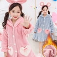 thumbnail image 2 of Pijamas de dibujos animados para bebés, ropa de dormir con capucha, toallas de baño, albornoz suave, Otoño e Invierno, 2 of 4