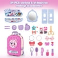 thumbnail image 3 of Set de tocador y maleta de maquillaje con diseño moderno para niñas, 3 of 7