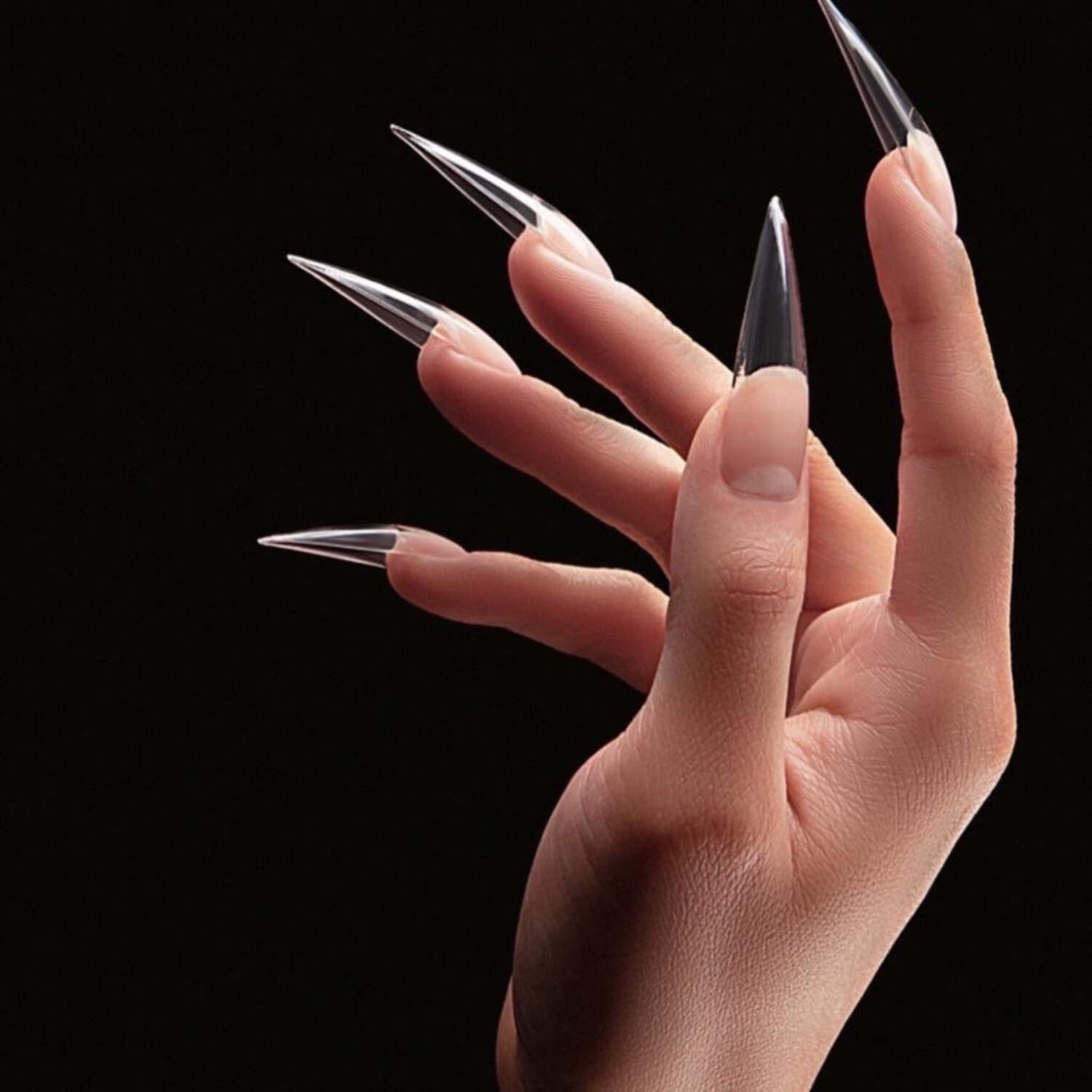 Foxy Gel Tips - Natural Medium STILETTO Gel Filled Tips