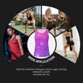 thumbnail image 7 of Hirioo Purple Glitter for Women's Workout Tank Top Sleeveless Workout Tops Athletic Gym Shirts-XX-Large, 7 of 7