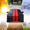 thumbnail image 4 of Custom Premium Plus Car Cover Fits: [Audi A7] 2018-2023 Waterproof All-Weather (Stripe - Black / Red), 4 of 8