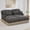 khaki, variant on 100" Chenille Leopard Tassel Deep Seat L Shape 3 Seater Modular Sofa Couch with 5 Throw Pillows and Ottoman