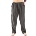thumbnail image 2 of Defitshape Women's 100 Cotton Sleep Pants Soft Pajamas Cozy Spring Comfy Loose Relaxed Elastic Waist Sleepwear Bottoms with Pockets Grey X-Large, 2 of 4