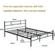 thumbnail image 4 of Cama Plegable de Matrimonial Queen Metal Cama de metal Con Soporte de Listones Metalicos,Negro 197CM FurnitureR ahorro de espacio, 4 of 9