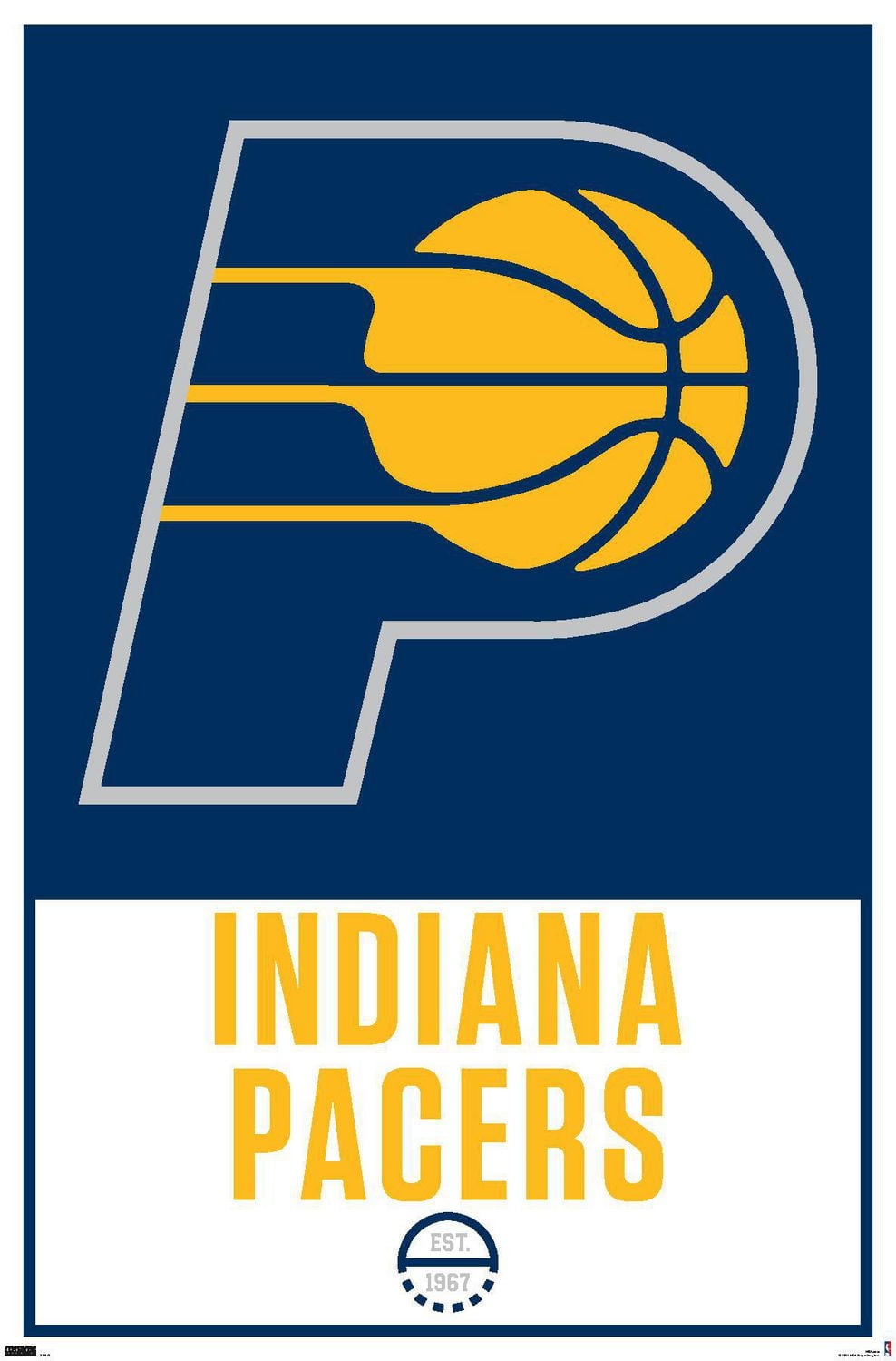 NBA Indiana Pacers - Logo 21 Wall Poster, 22.375" x 34"