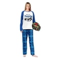 thumbnail image 3 of LuLiaMenton Christmas Pajamas, We Are Family Print, Blue Plaid Matching PJs, Plus Sizes, Men 3XL, 3 of 6