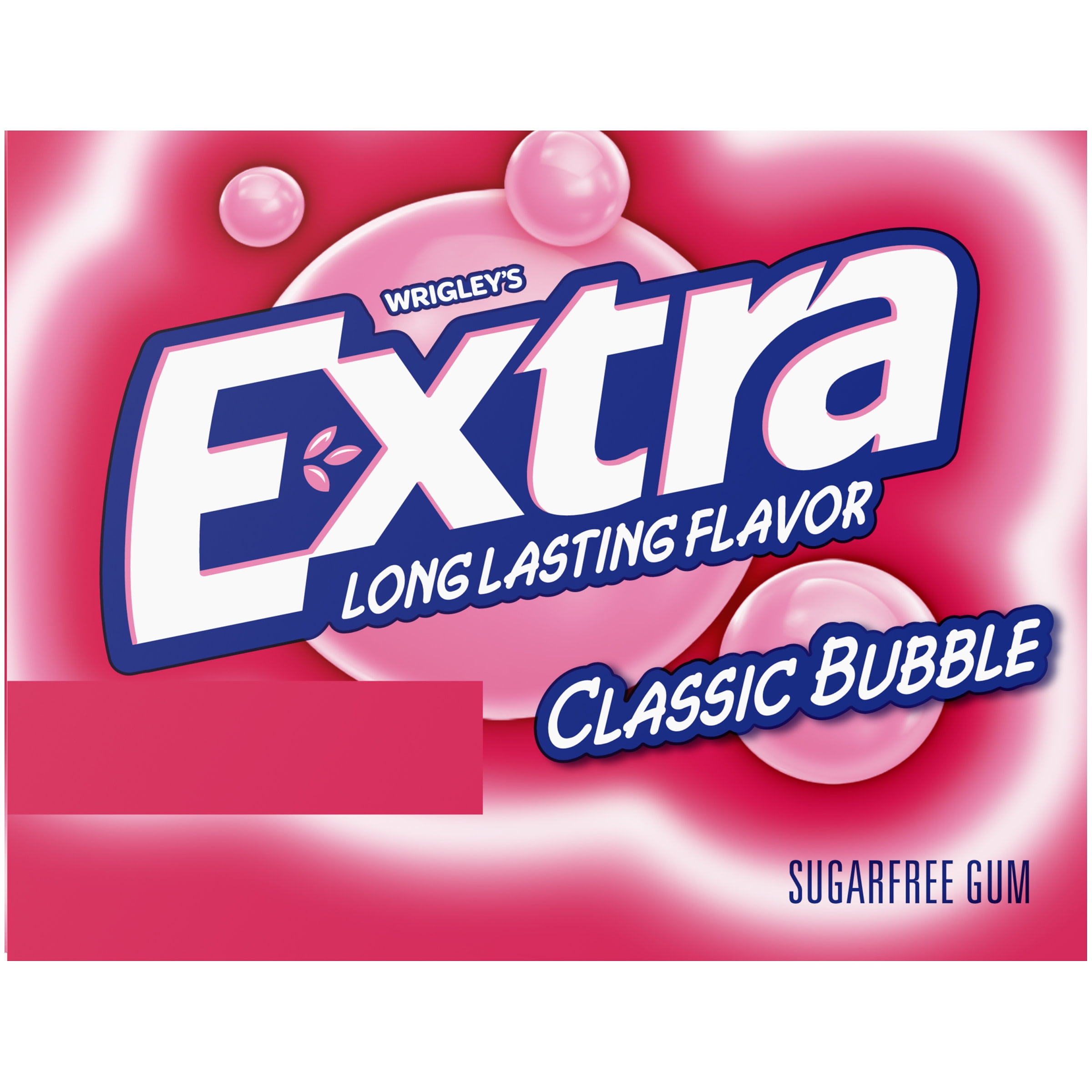 EXTRA Classic Bubble Sugar Free Chewing Gum, 15 Count (Pack of 10)