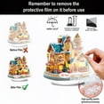 thumbnail image 7 of Snow House Tabletop Decoration Christmas House Ornament Acrylic Snow Village Desktop Decor for Festive Holiday Display 1Pcs Rkxzt, 7 of 7