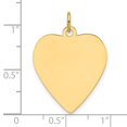 thumbnail image 2 of 20.7mm 14k Solid Yellow Gold Plain .027 Gauge Engravable Love Heart Disc Charm Pendant Necklace for Women, 2 of 2