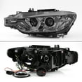 thumbnail image 2 of AKKON - For BMW F30 3-Series 4 Doors Sedan Smoked Lens Factory Halogen Type Dual U-LED Ring Projector Headlights, 2 of 7