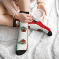 thumbnail image 7 of Men's Mexican-Flag Novelty Athletic Socks Women's Digital Printing Funky Patterned Crew Socks, 7 of 7