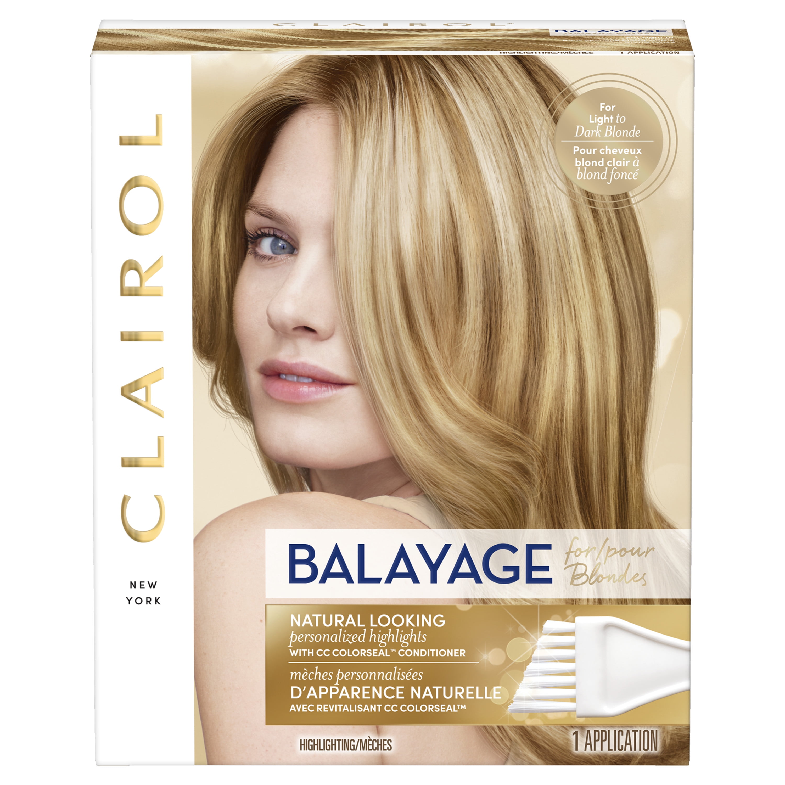 Clairol Nice'n Easy Balayage Permanent Highlighting Hair Color for Blondes  Kit, 1 Application, Hair Dye 