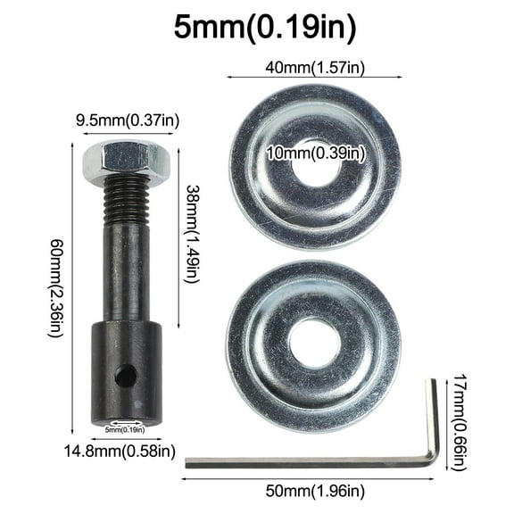 Motor Bench Grinder Spindle Adapter Set With 516Mm Shaft For Grinding Polishing Drill Extension Rod Converts To Grinding Wheel