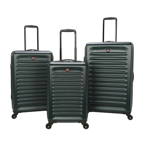 Moda Hardside 3 Piece Luggage Set, Dark Green