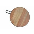 thumbnail image 4 of IH Casa Decor Grey Acacia Wood Round Board Avec Poignée Gunmetal, 4 of 4
