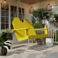 thumbnail image 2 of Wildridge Classic Adirondack Porch Swing, Lemon Yellow - Outdoor Weather Resistant Recycled Plastic Furniture for Patio, 2 of 4