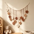 thumbnail image 6 of Ranliy Macrame Wall Hanging,Leaves Woven Tapestry, Feather Handmade Tassels Boho Wall Decor,Leaves Art Decorations for Nursery Bedroom Living Room Apartment Home Backdrop, Brown, 6 of 8