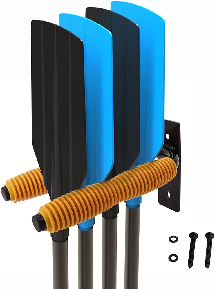 NIXFACE Kayak Paddle Storage Rack, Paddle Wall Mount Holds 4 Paddles