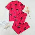 thumbnail image 5 of Womens Valentines Pjs Bow Pajamas Button down Sleepwear Long Sleeve Loungewear Fall Pajamas Women Cute Valentines Pajamas, 5 of 6
