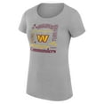 thumbnail image 2 of Women's G-III 4Her by Carl Banks  Heather Gray Washington Commanders Super-Slim Fit Lightweight Collage Team T-Shirt, 2 of 3