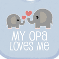 thumbnail image 4 of Inktastic My Opa Loves Me Elephant Boys or Girls Baby Bib, 4 of 4