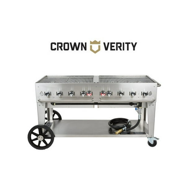 Crown Verity MCB-30 Natural Gas Portable Outdoor BBQ Grill / Charbroiler