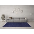 thumbnail image 3 of Ahgly Company Indoor Round Abstract Blue Modern Area Rugs, 3' Round, 3 of 4