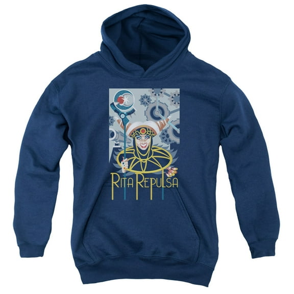 Power Rangers Rita Deco Youth Pullover Hoodie Sweatshirt Navy