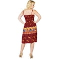thumbnail image 2 of HAPPY BAY Women's Beach Summer Halloween Costumes Party Caribbean Pirate Mini Smocked Dress Flowy Elastic Tube Top Sundress for Women One Size Skull Crossbones, Blood Red, 2 of 4