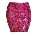 thumbnail image 3 of Moda Mujer Faldas Chica Mini Lentejuelas Corto Bling Wrap Falda Streetwear Rosa Rojo SM SunniMix Vestido de moda, 3 of 7