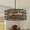 Walnut+black+5-Lights, variant on ACE-LIGHTS,3-Light 13" Rustic Industrial Pendant Light(Bulbs Not Included),Metal Cage Chandelier with Wood Accents for Living Room,Dining Room,Kitchen Island(Walnut+black)